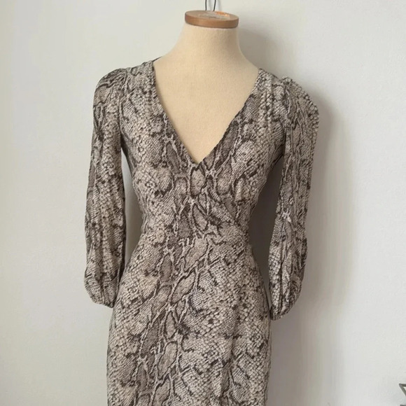 Reformation snakeskin wrap dress - Picture 7 of 8